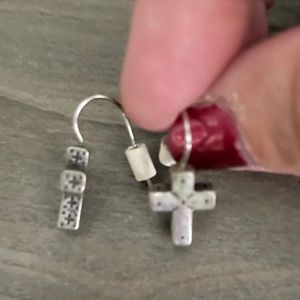 SILVER CROSS EARRINGS